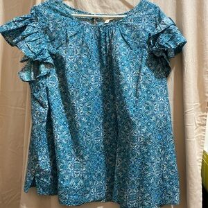 Woman’s 2x Terra & Sky 100% Cotton Dress Blouse